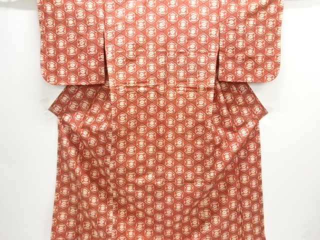 JAPANESE KIMONO / ANTIQUE KIMONO / SILK / TSUMUGI / WOVEN MATSUKAWABISHI